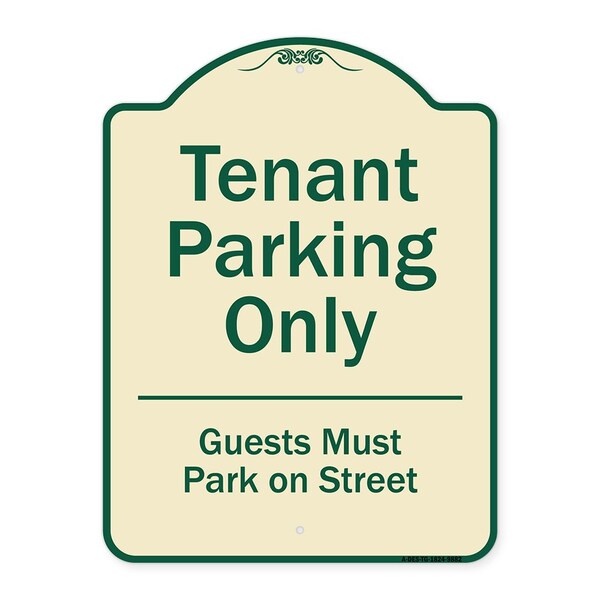 Designer Series-Tenant Parking Guests Park On Street Heavy-Gauge Aluminum, 24" x 18", TG-1824-9882